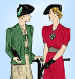 Mail Order 746: 1930s Stylish Misses Dress & Jacket 36 B Vintage Sewing Pattern - Vintage4me2