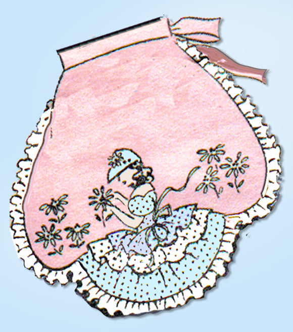 1940s Original Vintage Mail Order Pattern 772 Uncut Sunbonnet Sue Cocktail Apron