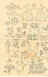 1940s Vintage Mail Order Embroidery Transfer 796 Cute Small Cross Stitch Motifs