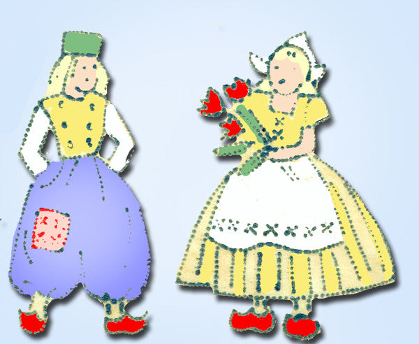 1940s Vintage Mail Order Embroidery Transfer 796 Cute Small Cross Stitch Motifs
