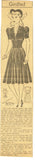 1940s Vintage Mail Order Sewing Pattern 8004 Misses WWII Girdled Dress Size 32 B