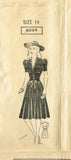 1940s Vintage Mail Order Sewing Pattern 8004 Misses WWII Girdled Dress Size 32 B
