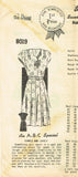 1940s Vintage Mail Order Sewing Pattern 8019 Uncut Plus Size Womens Dress 42 B