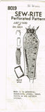 1950s Vintage Mail Order Sewing Pattern 8019 FF Bombshell Pencil Skirt Sz 32 Waist