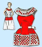 1950s Vintage Mail Order Sewing Pattern 8030 Misses Cobbler Apron Size 10 28 B