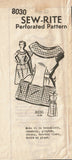 1950s Vintage Mail Order Sewing Pattern 8030 Misses Cobbler Apron Size 10 28 B