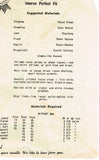 1940s Vintage Mail Order Sewing Pattern 8037 Plus Size Shirtwaist Dress 42 Bust