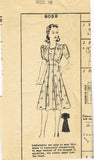 1940s Vintage Mail Order Sewing Pattern 8058 Flattering Misses Dress Size 34 B