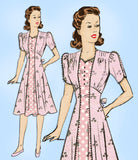 1940s Vintage Mail Order Sewing Pattern 8058 Flattering Misses Dress Size 34 B