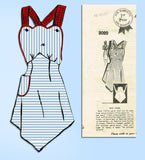 Mail Order 8089: 1940s Plus Size Full Bib Apron Sz 42 B Vintage Sewing Pattern