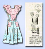1940s Vintage Mail Order Sewing Pattern 8130 FF WWII Misses Pinafore Dress Sz 12 - Vintage4me2