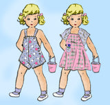 Mail Order 8141: 1940s Cute Toddlers Play Clothes Set Sz4 Vintage Sewing Pattern