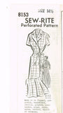 Mail Order 8153: 1950s Misses Floor Length Housecoat Sz 33 B Vintage Sewing Pattern