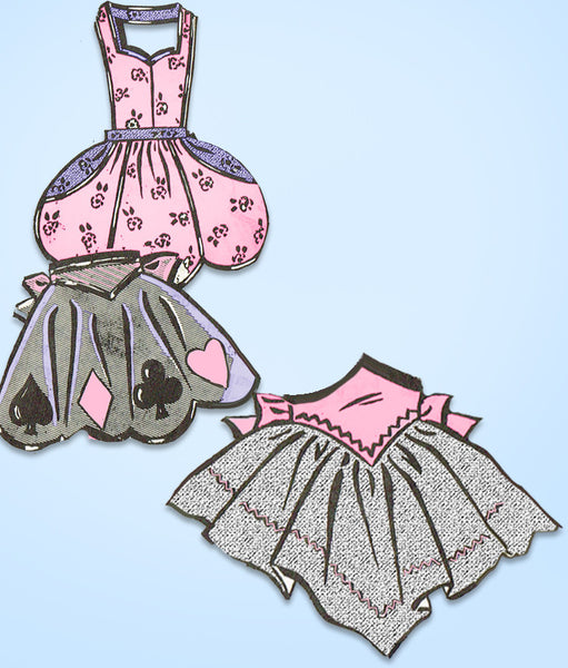 1950s Vintage Mail Order Sewing Pattern 8154 Misses Set of Aprons Size Small
