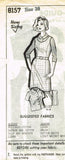 1960s Original Vintage Mail Order Pattern 8157 Uncut Plus Size Jumper Dress 42B