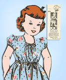 1940s Vintage Mail Order Sewing Pattern 8173 Easy Uncut Toddler Girls Dress Sz 5 - Vintage4me2