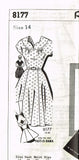 Mail Order 8177: 1950s Cute Misses Day Dress Sz 34 B Vintage Sewing Pattern