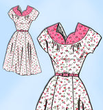 Mail Order 8177: 1950s Cute Misses Day Dress Sz 34 B Vintage Sewing Pattern