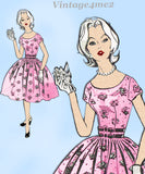 Mail Order 8193: 1950s Uncut Misses Cocktail Dress Sz 31 B Vintage Sewing Pattern