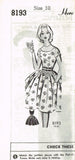 Mail Order 8193: 1950s Uncut Misses Cocktail Dress Sz 31 B Vintage Sewing Pattern