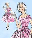 Mail Order 8193: 1950s Uncut Misses Cocktail Dress Sz 31 B Vintage Sewing Pattern