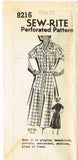 1950s Vintage Mail Order Sewing Pattern 8216 Uncut Misses Shirtwaist Dress 36 B - Vintage4me2