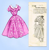 1940s Vintage Mail Order Sewing Pattern 8226 Uncut Girls Sunday Dress Size 28 B