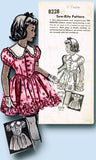 1940s Vintage Mail Order Sewing Pattern 8228 Little Girls Sunday Best Dress Sz 8