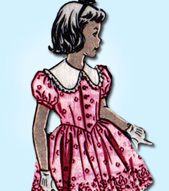 1940s Vintage Mail Order Sewing Pattern 8228 Toddler Girls Sunday Best Dress Sz3 - Vintage4me2