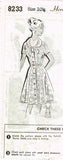 1960s Original Vintage Mail Order Pattern 8233 Uncut Plus Size Dress 41 Bust