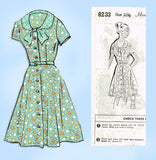 1960s Original Vintage Mail Order Pattern 8233 Uncut Plus Size Dress 41 Bust