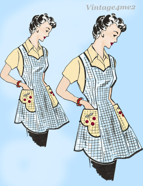 Mail Order 8234: 1950s Charming Misses Apron Size 40 Bust Vintage Sewing Pattern