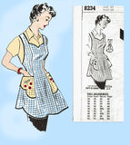 Mail Order 8234: 1950s Charming Misses Apron Size 40 Bust Vintage Sewing Pattern