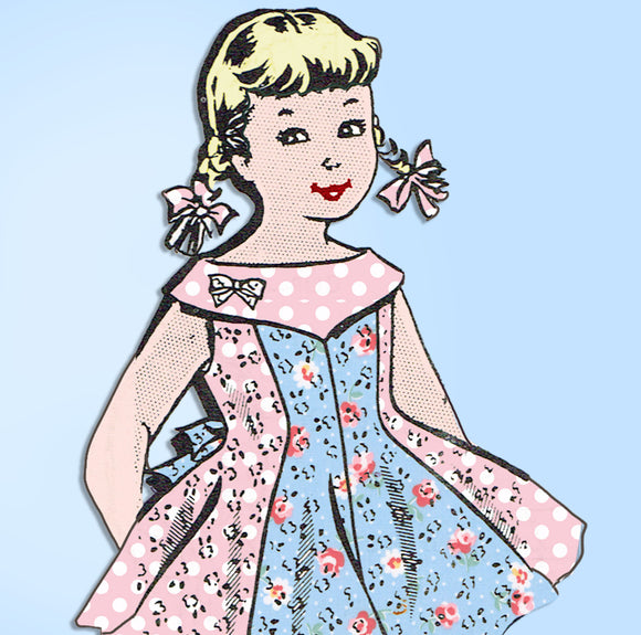 1950s Vintage Mail Order Sewing Pattern 8236 Toddler Girls Princess Dress Sz 4 - Vintage4me2