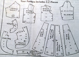 1950s Vintage Mail Order Sewing Pattern 8238 Misses Cocktail Dress Size 14.5 33B