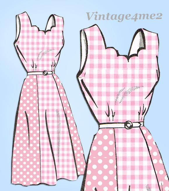 Mail Order 8239: 1950s Misses Sun Dress & Bolero Sz 36 B Vintage Sewing Pattern