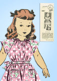 1940s Vintage Mail Order Sewing Pattern 8249 Cute Easy Toddler Girls Dress Sz 4