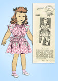 1940s Vintage Mail Order Sewing Pattern 8249 Cute Easy Toddler Girls Dress Sz 4
