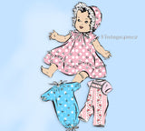 Mail Order 8258: 1950s Uncut 20inch Baby Doll Clothes Set Vintage Sewing Pattern