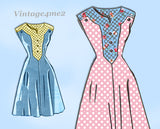 1950s Original Vintage Mail Order Pattern 8259 Uncut Misses Street Dress 33B