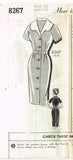 Mail Order 8267: 1950s Uncut Misses Slender Dress Sz 38 B Vintage Sewing Pattern