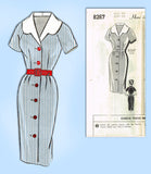 Mail Order 8267: 1950s Uncut Misses Slender Dress Sz 38 B Vintage Sewing Pattern
