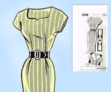 1950s Original Vintage Mail Order Pattern 8284 Uncut Misses Street Dress 34B