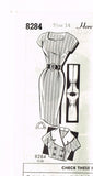 1950s Original Vintage Mail Order Pattern 8284 Uncut Misses Street Dress 34B