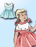 1950s Vintage Mail Order Sewing Pattern 8288 Cute Toddler Girls Dress Sz 5 - Vintage4me2