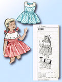 1950s Vintage Mail Order Sewing Pattern 8288 Cute Toddler Girls Dress Sz 5 - Vintage4me2