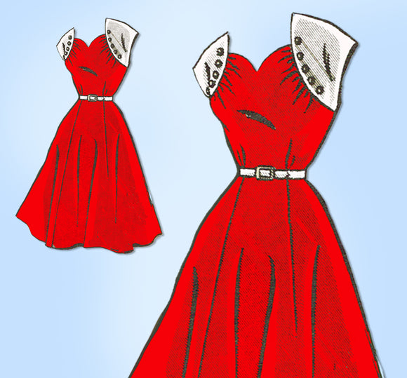 1950s Original Vintage Mail Order Pattern 8307 Uncut Misses Cocktail Dress 36B
