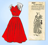 1950s Original Vintage Mail Order Pattern 8307 Uncut Misses Cocktail Dress 36B