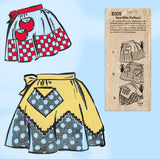 1960s Vintage Mail Order Sewing Pattern 8309 Cute Misses Cocktail Apron Sz 34B