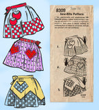 1960s Vintage Mail Order Sewing Pattern 8309 Cute Misses Cocktail Apron Sz 34B